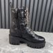 Cordovan Lux Nappa GG Matelasse Cap Toe Combat Boots Platform Black Leather