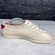 Falacer Logo Stars Print Bees Embroidered Beige Leather