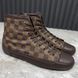Brooklyn Damier кросівки кеди коричневі шкіряні 3158 фото 5