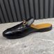 Princetown Horsebit Mules Black Leather