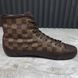 Brooklyn Damier кросівки кеди коричневі шкіряні 3158 фото 6