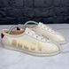 Falacer Logo Stars Print Bees Embroidered Beige Leather