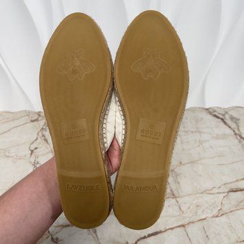 Marmont Doudle G Matelasse Mule Espadrille White Leather