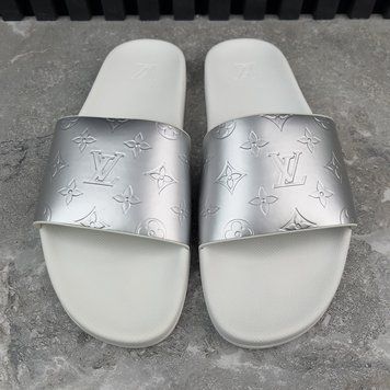 Waterfront Sandals LV Monogram Silver Rubber