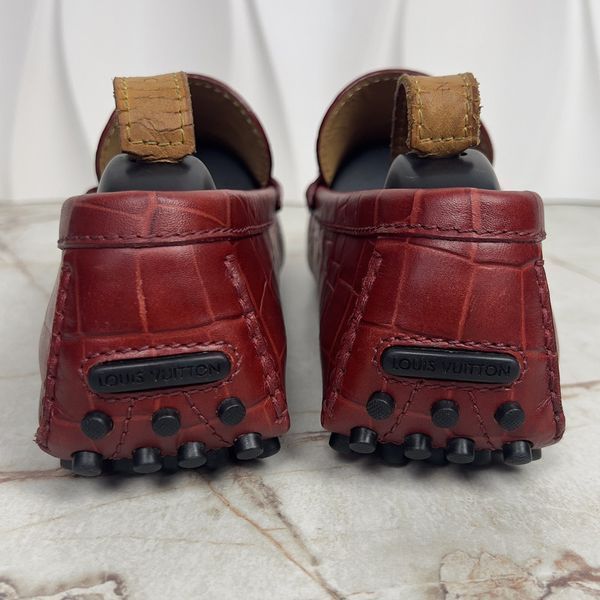 Hockenheim Moccasin Embossed Croco Red Leather