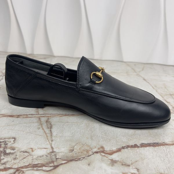 Brixton Horsebit Loafers Black Smooth Leather