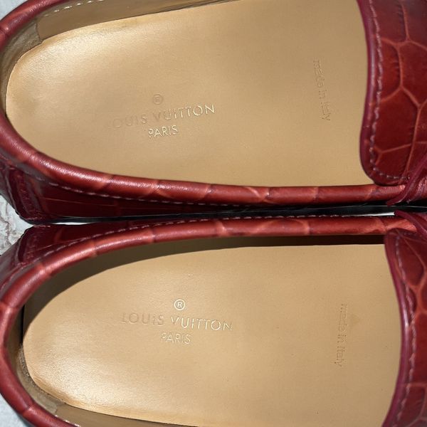 Hockenheim Moccasin Embossed Croco Red Leather