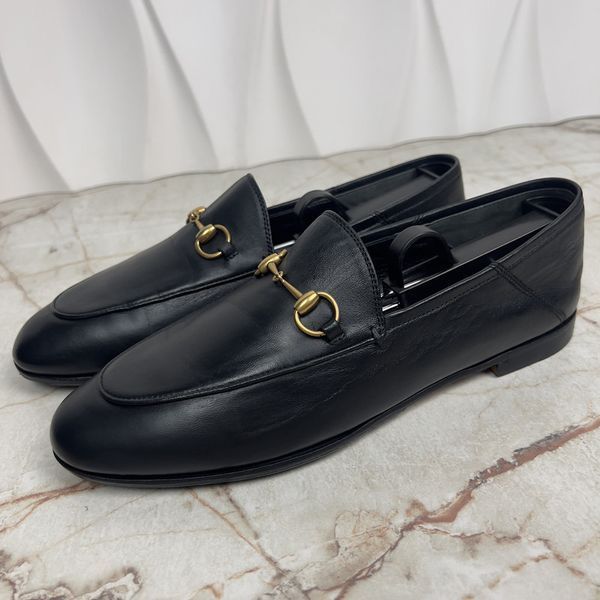 Brixton Horsebit Loafers Black Smooth Leather