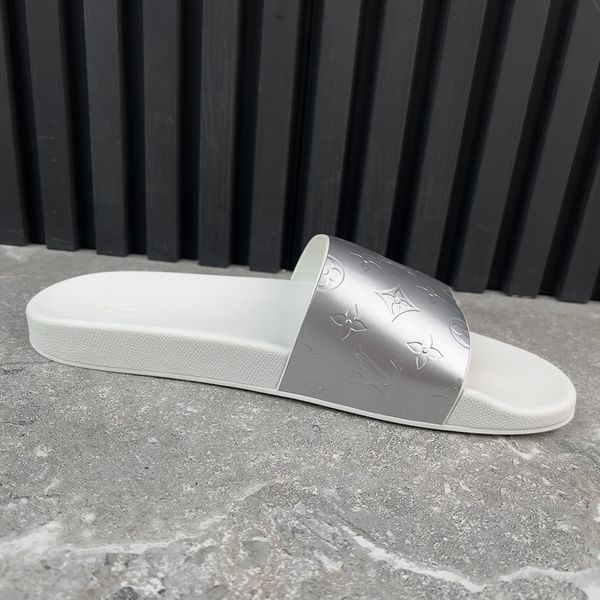 Waterfront Sandals LV Monogram Silver Rubber