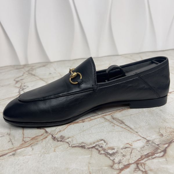 Brixton Horsebit Loafers Black Smooth Leather