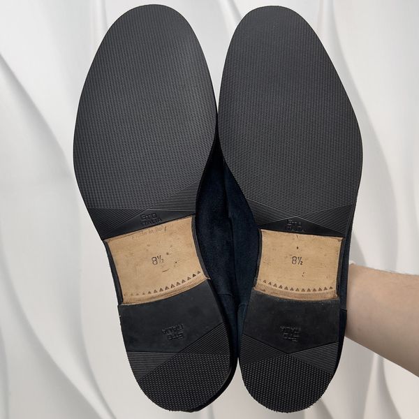 Jordaan Web Horsebit Loafers Navy Blue Suede