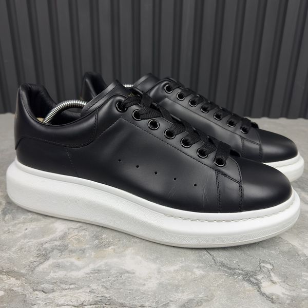 Oversized Platform Sneakers Black Leather