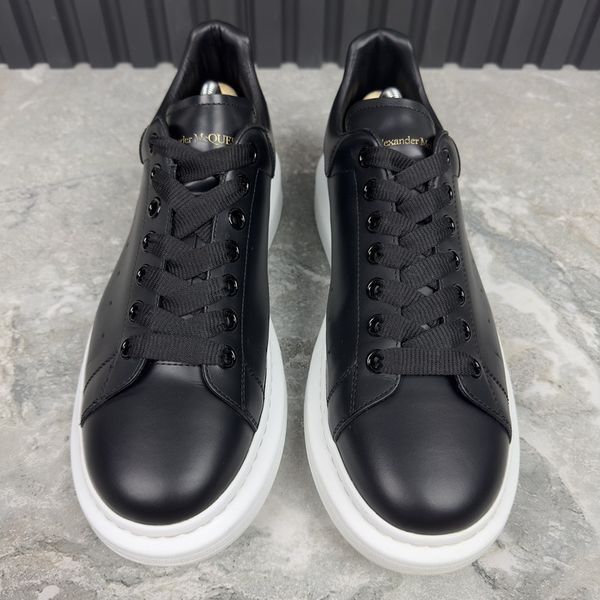 Oversized Platform Sneakers Black Leather