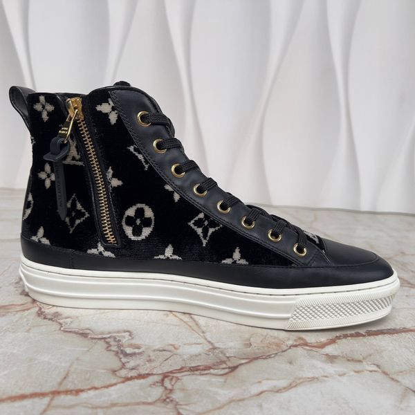 Stellar Monogram Sneakers Black Velvet