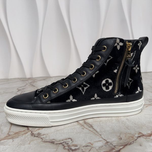 Stellar Monogram Sneakers Black Velvet