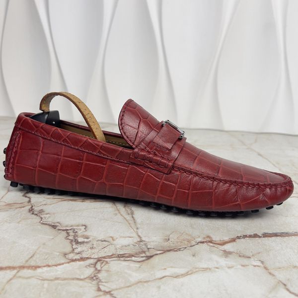 Hockenheim Moccasin Embossed Croco Red Leather