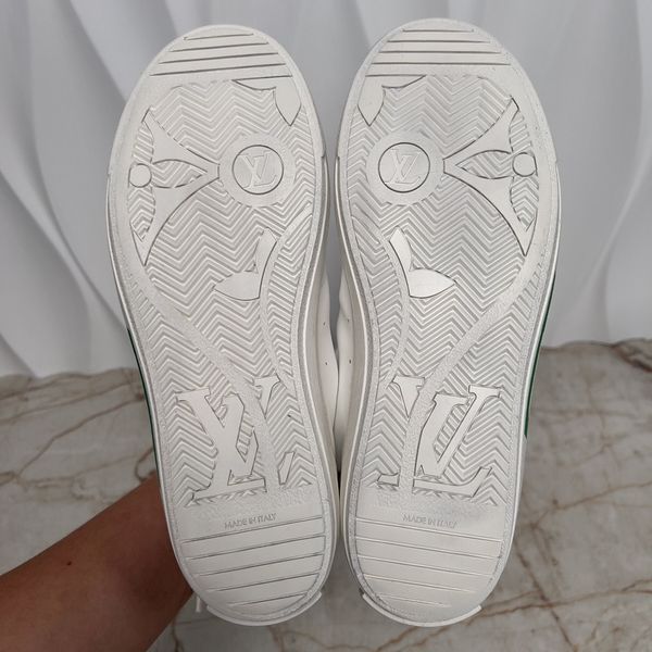 Charlie Sneaker Green White Leather