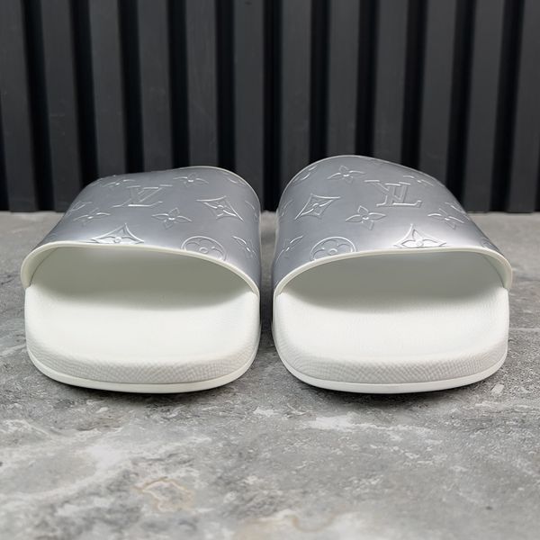 Waterfront Sandals LV Monogram Silver Rubber
