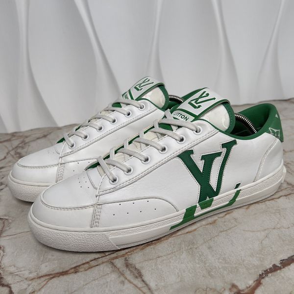 Charlie Sneaker Green White Leather