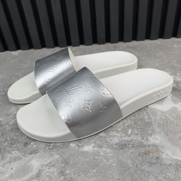 Waterfront Sandals LV Monogram Silver Rubber