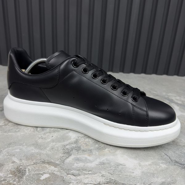 Oversized Platform Sneakers Black Leather