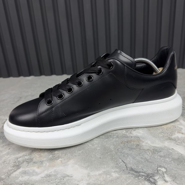 Oversized Platform Sneakers Black Leather