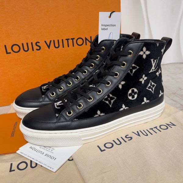 Stellar Monogram Sneakers Black Velvet