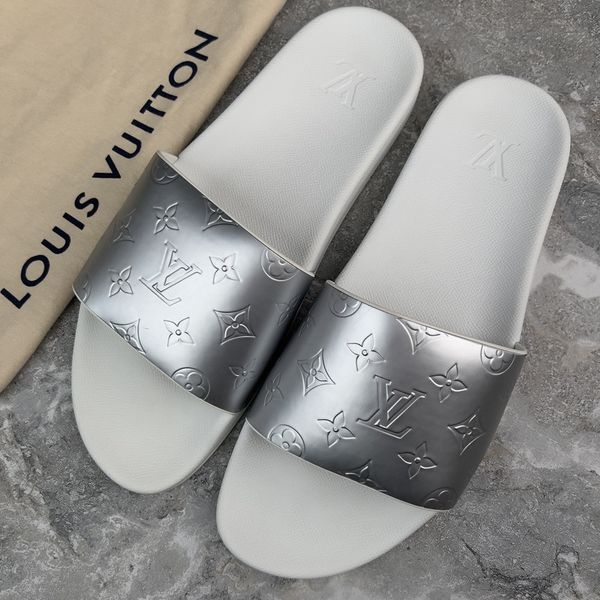 Waterfront Sandals LV Monogram Silver Rubber