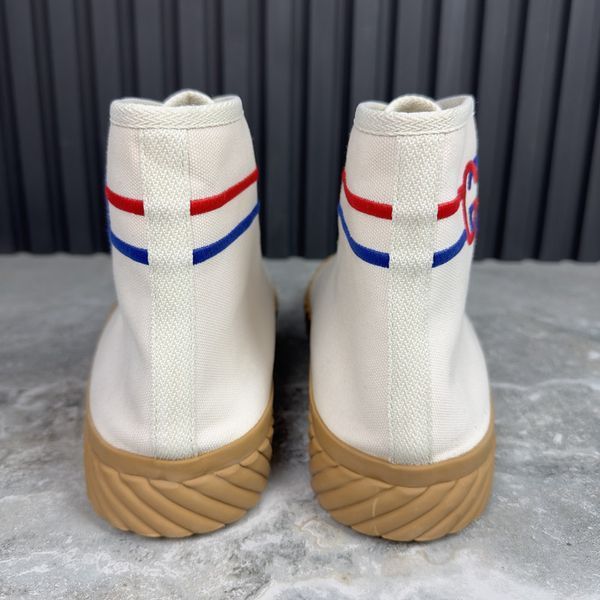 Tortuga GG Logo High Top Sneakers White Fabric