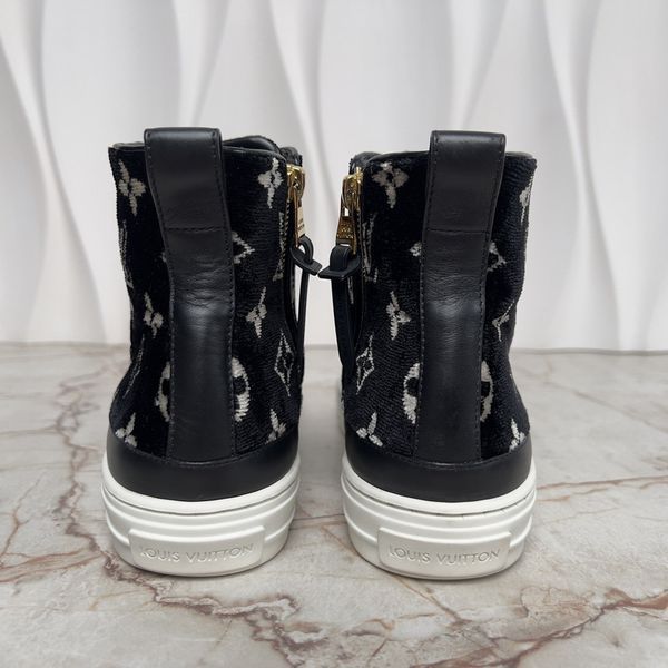 Stellar Monogram Sneakers Black Velvet