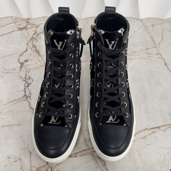 Stellar Monogram Sneakers Black Velvet