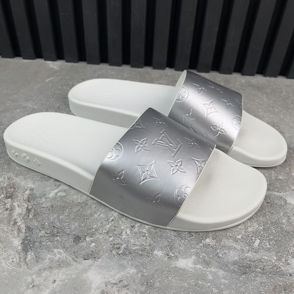Waterfront Sandals LV Monogram Silver Rubber