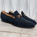 Jordaan Web Horsebit Loafers Navy Blue Suede