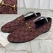 Jordaan Horsebit GG Monogram Loafers Burgundy Canvas