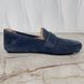 Marmont Double G Collapsible Heels Moccasins Blue Suede