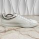 Luxembourg Sneakers Monogram Print Logo Silver Trim White Leather