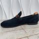Jordaan Web Horsebit Loafers Navy Blue Suede