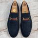 Jordaan Web Horsebit Loafers Navy Blue Suede