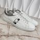 Luxembourg Sneakers Monogram Print Logo Silver Trim White Leather