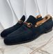 Jordaan Web Horsebit Loafers Navy Blue Suede