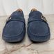 Marmont Double G Collapsible Heels Moccasins Blue Suede