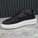 Oversized Platform Sneakers Black Leather