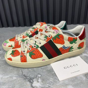 Ace Web Sneakers Strawberry Beige Leather