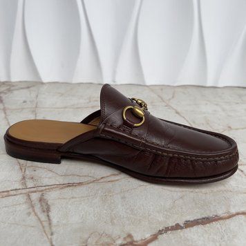 1953 Horsebit Mules Brown Leather