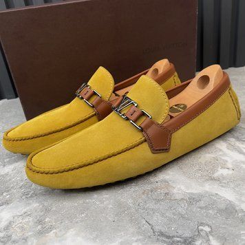 Hockenheim Moccasins Mustard Suede Brown Leather
