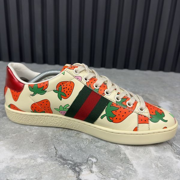 Ace Web Strawberry кросівки бежеві принтовані шкіряні 2684 фото