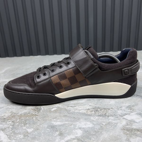 Elliptic Damier кросівки кеди коричневі шкіряні 3150 фото