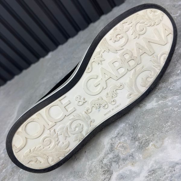 Roma Print Logo Sneaker Black Leather