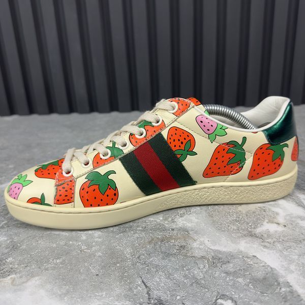 Ace Web Strawberry кросівки бежеві принтовані шкіряні 2684 фото