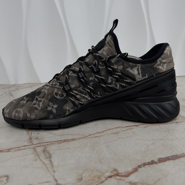 Fastlane Sneakers Monogram Black Tie Dye Denim
